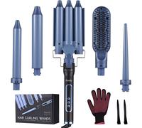 Set di bacchette arricciacapelli 5 in 1 con ferro in ceramica da 9mm-32mm