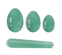 Set di bacchette di cristallo Yoni Egg non forate Set di pietre naturali reali Palla da massaggio for la vagina Yoni Eggs for donne Kegel Esercizio di giada, set di giada bianca decorazione della stan
