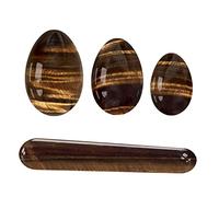 Set di bacchette di cristallo Yoni Egg non forate Set di pietre naturali reali Palla da massaggio for la vagina Yoni Eggs for donne Kegel Esercizio di giada, set di giada bianca decorazione della stan