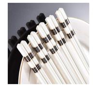 Set di bacchette, Modello dorato di lusso, resistenza alle alte temperature, leggero, facile da usare e pulire, stile cinese, 9,8 pollici U- 10 paia(W,5 pairs)