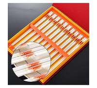 Set di bacchette, Modello dorato di lusso, resistenza alle alte temperature, leggero, facile da usare e pulire, stile cinese, 9,8 pollici U- 10 paia(U,10 pairs)