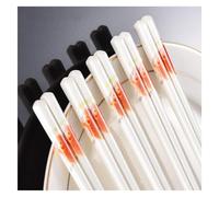 Set di bacchette, Modello dorato di lusso, resistenza alle alte temperature, leggero, facile da usare e pulire, stile cinese, 9,8 pollici U- 10 paia(U,5 pairs)