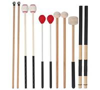 Set di Bacchette per Batteria, 11 Pezzi Bacchette Classiche per Rullante in Legno con Borsa per il Trasporto Bacchette per Batteria in Legno Percussioni Tuning Hammer Instrument Accessori per L'allena
