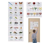 Set Di Bacheche Per Alfabeto In Età Prescolare - Carte Di Apprendimento Delle Lettere Per Parete, Diagramma Colorato Dei Poster | Grafico Dei Poster Della Prima Educazione, Asilo, Asilo, Clas