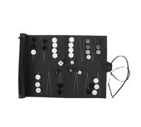Set di backgammon arrotolabile, set di gioco da tavolo da viaggio portatile per adulti e bambini, scacchi classici