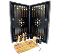 Set di backgammon e dama in legno fatti a mano - Classico gioco da tavolo per famiglie