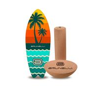 Set Di Balance Board Brunelli Surfer 87Cm In Legno Fitness Core Training