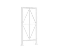 Set di balaustre in metallo per scale e ringhiere per interni ed esterni, elegante decorazione per loft/balcone/terrazza, 5 motivi Colore: bianco Dimensioni: stile 3 - elegante e