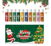 Set Di Balsami Labbra Natalizio | Cura della Pelle Invernale per Tutte le Fasce d'Età - Balsamo Labbra Nutriente Set Natalizio | per Mogli Fidanzate Madri Amiche Sorelle Appuntamenti Pendolari Viaggi