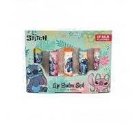 Disney Stitch Lip Balm Set - Confezione da 5 Collezione Aromatizzata Tropicale per Labbra Idratanti e Idratanti