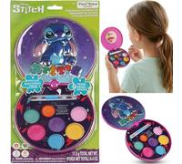 Set di balsamo per labbra aromatizzato Disney Stitch, 9 pezzi, lucidalabbra compatto con specchio, palette di balsamo per le labbra, regalo per ragazze, set trucco per bambini, regalo per Natale e