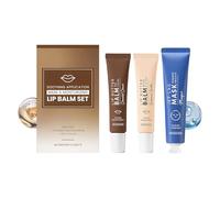 Set di balsamo per labbra - Kit di crema idratante portatile - Balsamo per labbra aromatizzato con maschera per il viso, per viaggi, viaggi, vacanze, San, trucco pori del viso