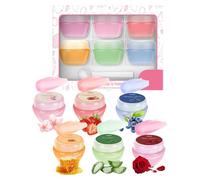 Set di balsamo per labbra nutriente naturale, 6 pezzi idratante per labbra, balsamo idratante per labbra, ingredienti vegetali, cura delle labbra per lavoro, scuola, feste e viaggi, idratazione a