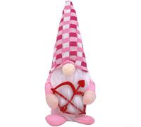 Set di bambole di San Valentino in peluche per coppie, con Cupido e Rudolph, in tessuto non tessuto, imbottitura in cotone PP, fatto a mano, per casa o scrivania (F2-5 uomini)