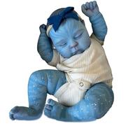 Set di bambole per neonati da 20 pollici, bambola realistica blu morbida con ciuccio, biberon, vestiti, fascia per capelli, pannolini per bambini, bambola morbida per neonati, bambole realistiche