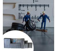 Set di banchi da lavoro per garage in 1/64, attrezzi per riparazione auto,
