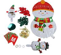Set di bandiere natalizie in carta, bandierine natalizie e striscioni con palloncini, decorazione da appendere in foglio di alluminio in lattice con palloncini pupazzo di neve,