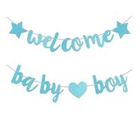 Set di Banner di Benvenuto per Bambini - Oggetti di Scena e Decorazioni per Baby Shower
