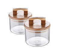 Set di barattoli 400 ml + 500 ml San Ignacio Vetro Borosilicato e coperchi in legno di acacia