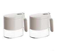 Set di barattoli in vetro per zucchero e sale, con cucchiai, coperchi ermetici per preservare la freschezza e organizzare gli oggetti essenziali della cucina