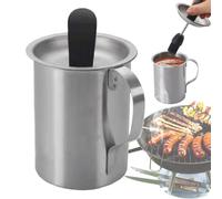 Set di barattoli per imbiancatura con spazzola - Spazzole per barbecue in silicone per salsa, barattoli e spazzola per barbecue | Regali per grigliare da uomo papà, Barbec