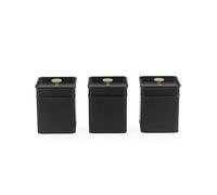 Set di Barattoli Salter Alchemy da 3 Pezzi - Lattine per Tè, Caffè, Zucchero, Finitura Verniciata a Polvere, Coperchi Facili da Aprire, Freschezza Duratura, Facile da Pulire, Nero/Oro