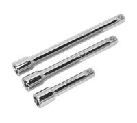Sealey 1cmSq Drive Prolunga Set 3pc Lunghezze 75, 125, 150mm S0719
