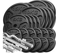 Set di barre rinforzate e pesi 173 kg - Marbo Sport