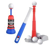 Set di baseball per bambini - Kit di gioco a pallone da ballo, supporto per pipistrelli regolabile | Bambini sportivi per esterni dai 3 ai 5 giocattoli, attrezzatura per l'allenamento di baseball, gio