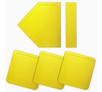 Set di Basi da Baseball in Gomma Leggera Antiscivolo per Gli Allenamenti dei Giovani. Include Piatto di Casa e Gomma da Lancio