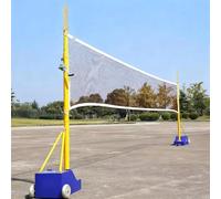 Set di bastoncini da badminton e pallavolo regolabili, include rete da badminton da 6,1 m e rete da 7,1 m, altezza 1,6-2,1 m, per spiaggia, parco, palestra
