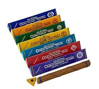 Set di bastoncini di incenso 7CHAKRA 7 x 19 pezzi con supporto per bastoncini, fatti a mano in Nepal, senza prodotti chimici, 100% naturali e biologici