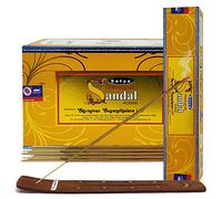 Set di bastoncini di incenso e supporto per bastoncini di incenso al sandalo naturale Insence Insense Satya