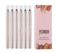Set di bastoncini per ombretti scintillanti impermeabili | Bastone per ombretti glitterato | Ombretto color crema perlescente e scintillante a lunga durata | 6 di colori vivaci per l
