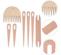 Set Di Bastoncini Per Telaio Mano Legno Pettine Tessitura Accessori