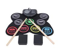 Set di Batteria Elettrica Arrotolabile Pad per Batteria Elettronica Colorata con Pedale e Bacchette
