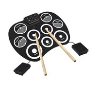 Set di batteria elettronica a rotolo manuale con 9 pad MIDI supporta i giochi DTX bacchette per e pedale piede Kit esercitazione vacanze compleanni
