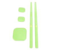 Set di Batteria Elettronica, Bacchette e Pedali per Batteria Ad Aria, Adattatore Bluetooth, Suona la Batteria Ovunque e in Qualsiasi Momento, Tecnologia di Rilevamento del (GREEN)