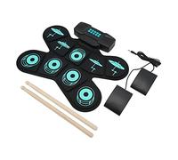 Set di Batteria Elettronica, Pad per Batteria Pieghevole Portatile Ricaricabile per l'apprendimento della Batteria