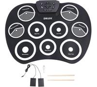 Set di batteria elettronica, pad per esercitarsi con 9 cuscinetti in silicone e pedale, pad elettronico portatile USB per Home Studio o On - Go musicisti processo professionale