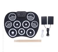 Set di Batteria Elettronica Portatile Arrotolabile, Leggera con 9 Pad, Grancassa, Rullante, Piatto Hi Hat