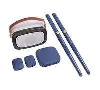 Set di Batteria Elettronica, Set di Batteria Virtuale Portatile Professionale Facile da Suonare per Adulti per la Casa (blu scuro)