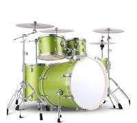Set di batteria per adulti da 5 pezzi, set di batteria per adulti da 22 pollici Kit completo di percussioni professionali, 5 tamburi 4 piatti Prestazioni professionali, per principianti adulti (Color
