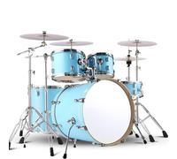 Set di batteria per adulti da 5 pezzi, set di batteria per adulti da 22 pollici Kit completo di percussioni professionali, 5 tamburi 4 piatti Prestazioni professionali, per principianti adulti (Color