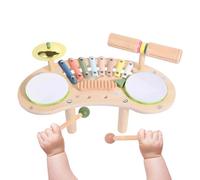 Set di Batteria per Bambini - 7-in-1 Strumento Musicale in Legno | Strumenti Musicali per Bambini | per maschi e femmine, asilo, , scuola a casa, materna, incontri di gioco, compleanno, feste