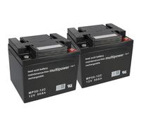 Set Di Batterie Per Scooter Elettrico Dietz Agin, 2 X 12V 50Ah Piombo AGM Mu