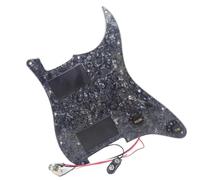 Set di battipenna con caricamento precablato per chitarra con pickup attivo a doppia bobina HH nero per parti di ricambio per chitarre St Set Battipenna Pickup(Black)