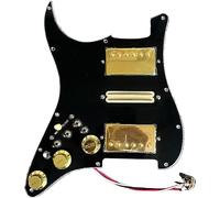 Set di battipenna HSH precablato per mancini Pickguard Coil Split Alnico V Pickups 4 Single Cut Toggle per Squier Stratocaster Accessori per chitarra elettrica Sostituzione