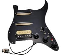 Set di battipenna per chitarra a 11 fori a 3 strati SSH precablato per chitarra ST Set Alnico V Humbucker Pickup per chitarra Cablaggio per chitarra Mini Single Cut Set Zebra per pickup per chitarra