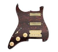 Set di battipenna per chitarra elettrica, a bobina singola, per chitarra, precablato, 11 fori, SSS, rosso/bianco perlato, accessori per chitarra (tartarughe gialle rosse)
